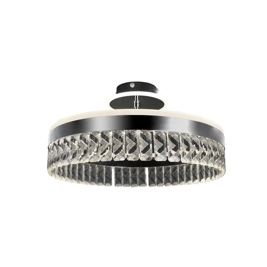 LED Prigušivi kristalni nadgradni luster LED/75W/230V 3000-6500K mat krom + Daljinski upravljač