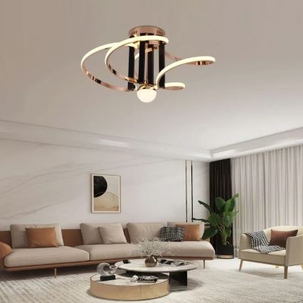 LED Prigušivi nadgradni luster LED/80W/230V 3000-6500K + Daljinski upravljač