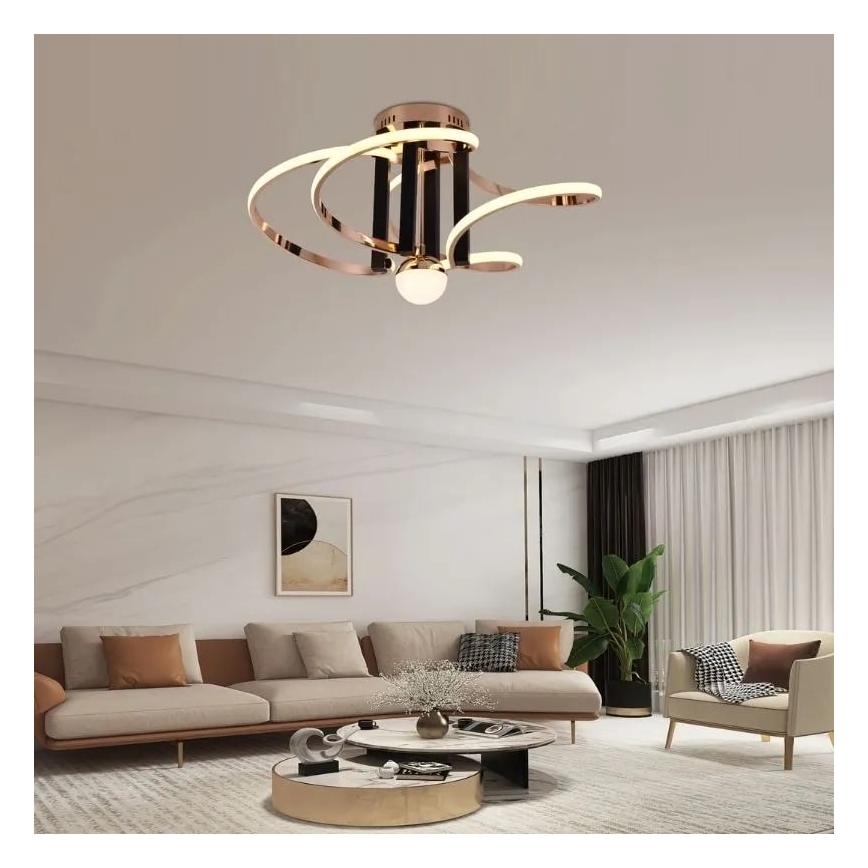 LED Prigušivi nadgradni luster LED/80W/230V 3000-6500K + Daljinski upravljač
