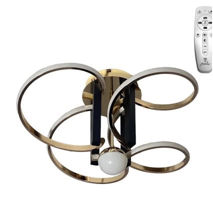 LED Prigušivi nadgradni luster LED/80W/230V 3000-6500K + Daljinski upravljač
