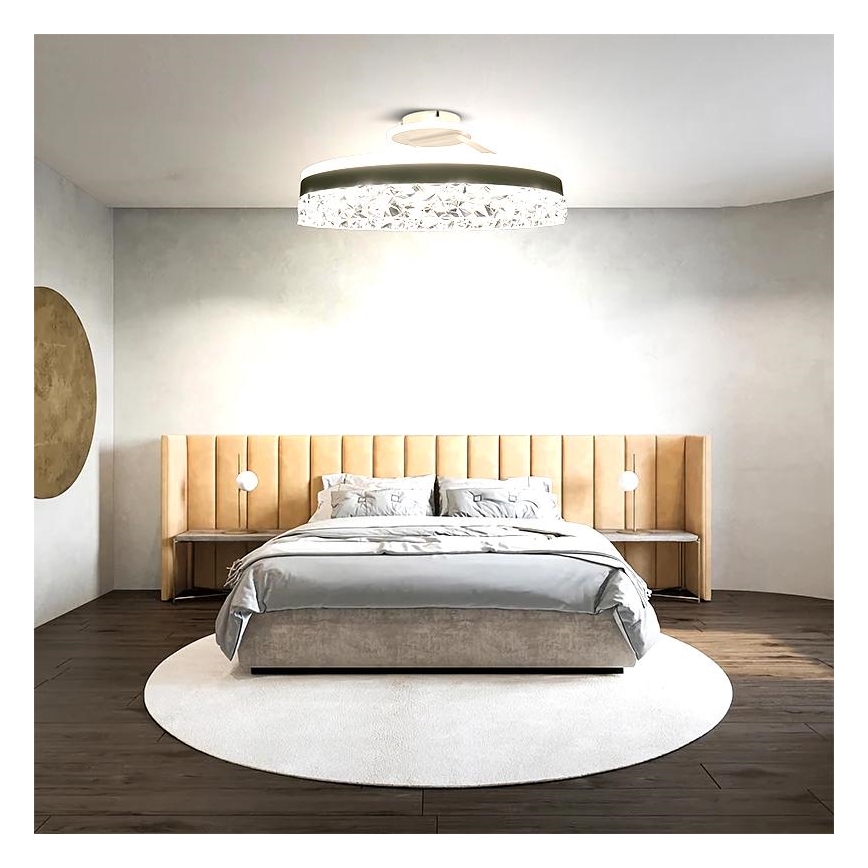 LED Prigušivi nadgradni luster LED/86W/230V 3000-6500K bela + Daljinski upravljač