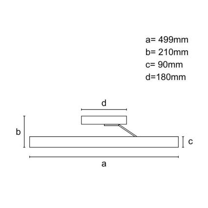 LED Prigušivi nadgradni luster LED/86W/230V 3000-6500K bela + Daljinski upravljač