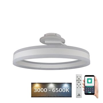 LED Prigušivi nadgradni luster LED/86W/230V 3000-6500K bela + Daljinski upravljač
