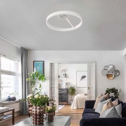 LED Prigušivi nadgradni luster LED/86W/230V 3000-6500K bela + Daljinski upravljač