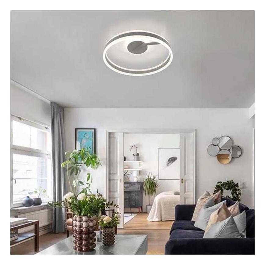 LED Prigušivi nadgradni luster LED/86W/230V 3000-6500K bela + Daljinski upravljač