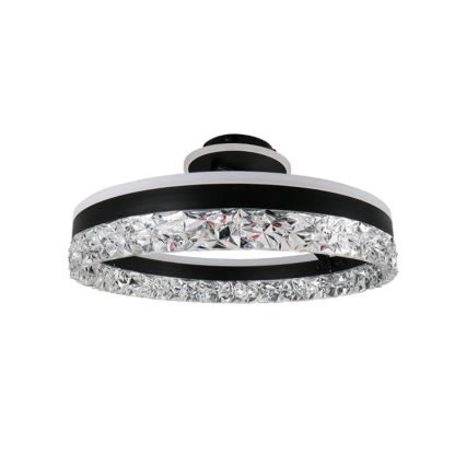 LED Prigušivi nadgradni luster LED/86W/230V 3000-6500K crno + Daljinski upravljač