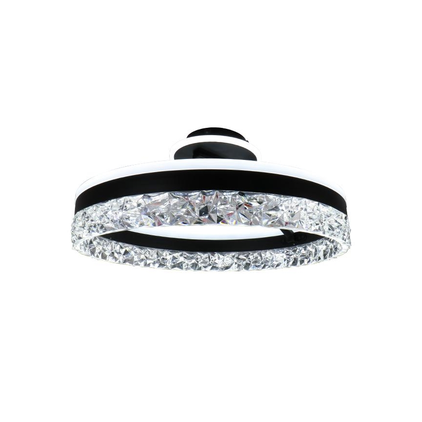 LED Prigušivi nadgradni luster LED/86W/230V 3000-6500K crno + Daljinski upravljač