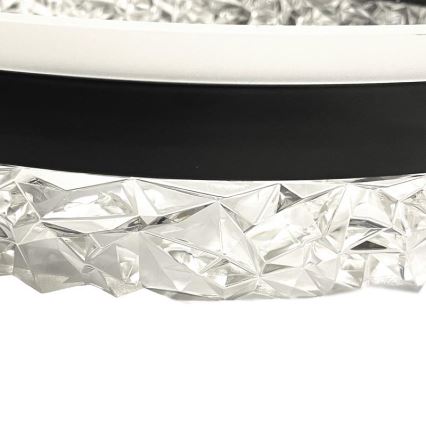 LED Prigušivi nadgradni luster LED/86W/230V 3000-6500K crno + Daljinski upravljač