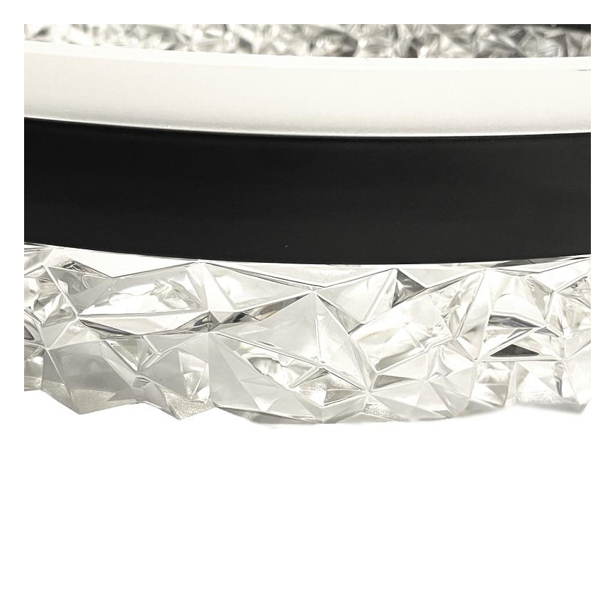 LED Prigušivi nadgradni luster LED/86W/230V 3000-6500K crno + Daljinski upravljač