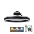 LED Prigušivi nadgradni luster LED/86W/230V 3000-6500K crno + Daljinski upravljač