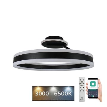 LED Prigušivi nadgradni luster LED/86W/230V 3000-6500K crno + Daljinski upravljač