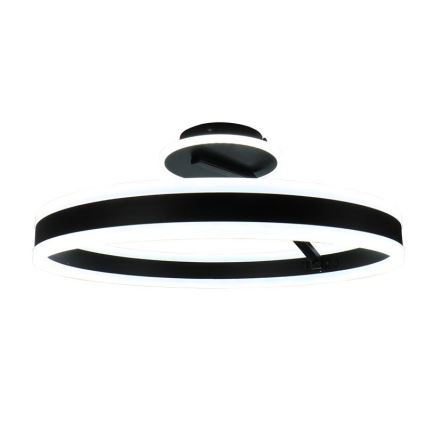 LED Prigušivi nadgradni luster LED/86W/230V 3000-6500K crno + Daljinski upravljač