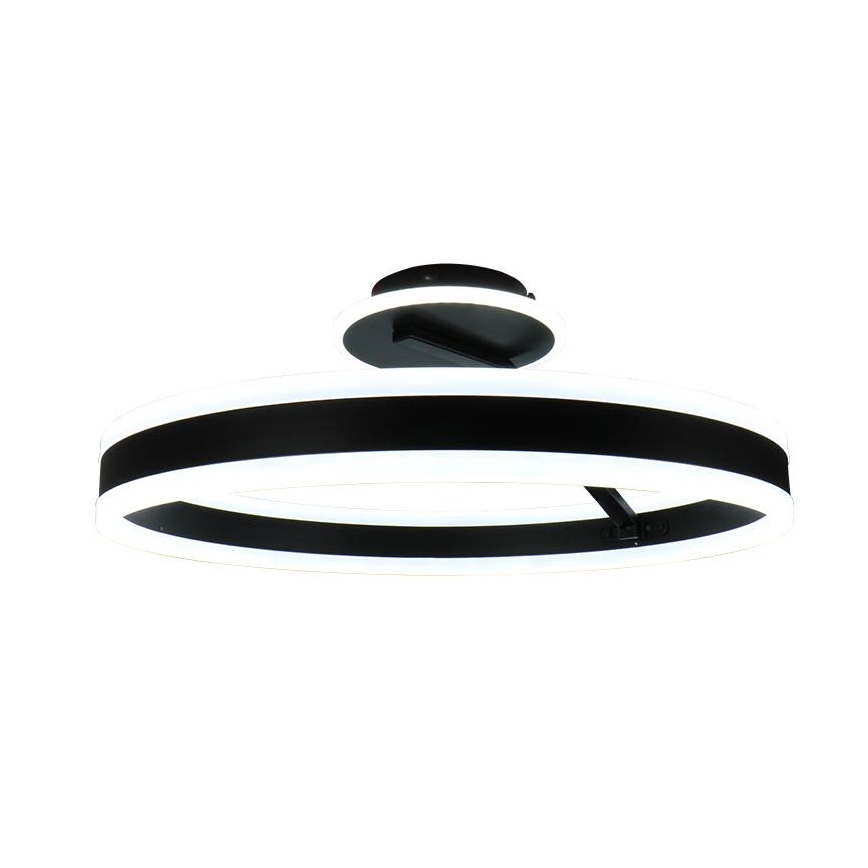 LED Prigušivi nadgradni luster LED/86W/230V 3000-6500K crno + Daljinski upravljač