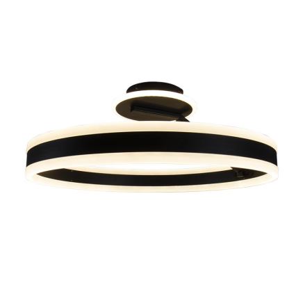 LED Prigušivi nadgradni luster LED/86W/230V 3000-6500K crno + Daljinski upravljač