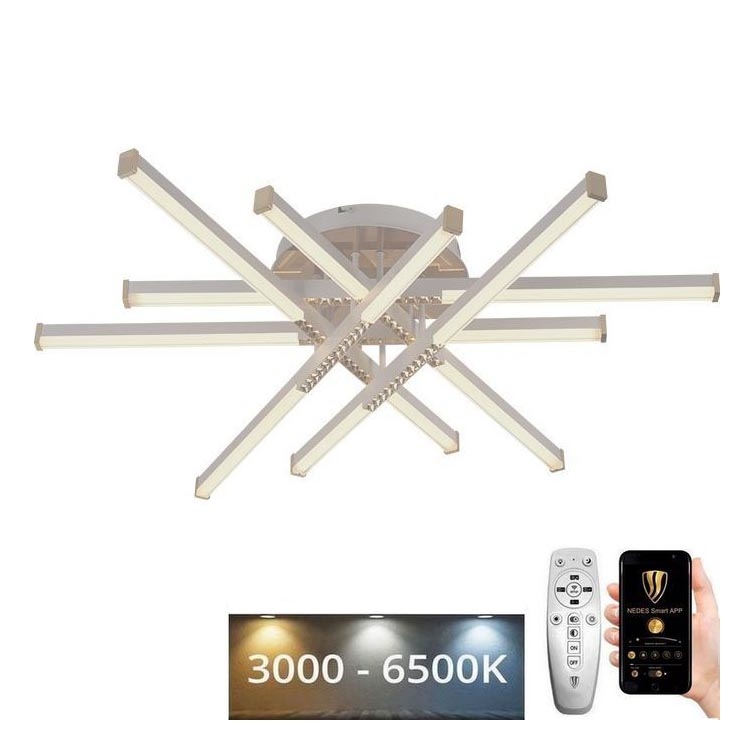LED Prigušivi nadgradni luster LED/90W/230V 3000-6500K + Daljinski upravljač