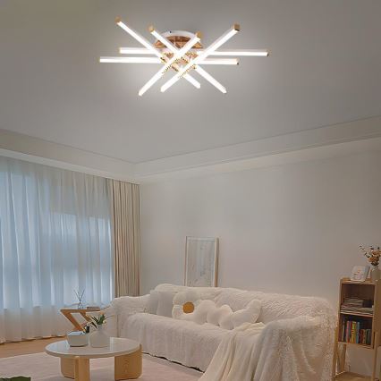 LED Prigušivi nadgradni luster LED/90W/230V 3000-6500K + Daljinski upravljač