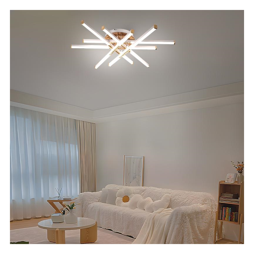 LED Prigušivi nadgradni luster LED/90W/230V 3000-6500K + Daljinski upravljač