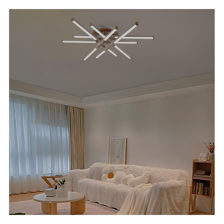 LED Prigušivi nadgradni luster LED/90W/230V 3000-6500K + Daljinski upravljač