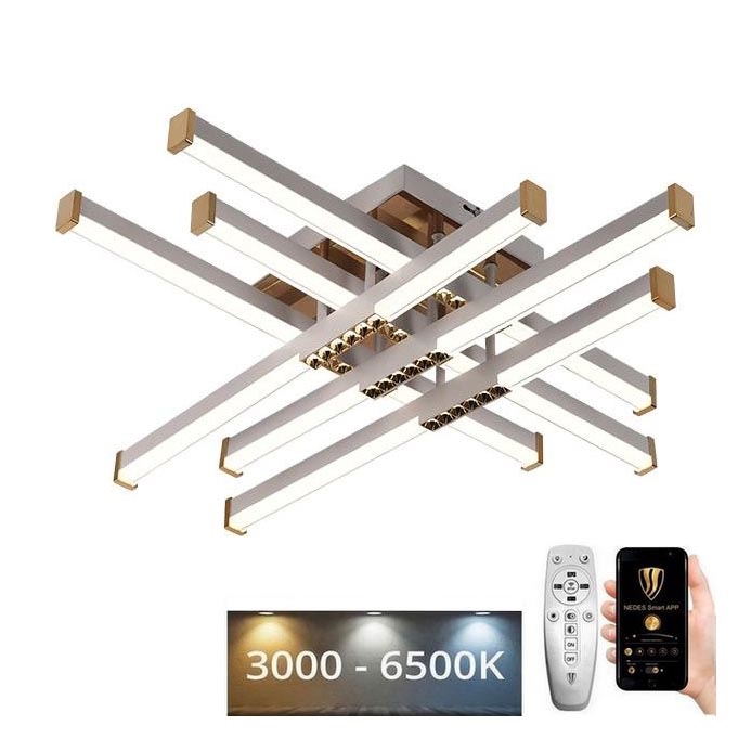 LED Prigušivi nadgradni luster LED/90W/230V 3000-6500K + Daljinski upravljač