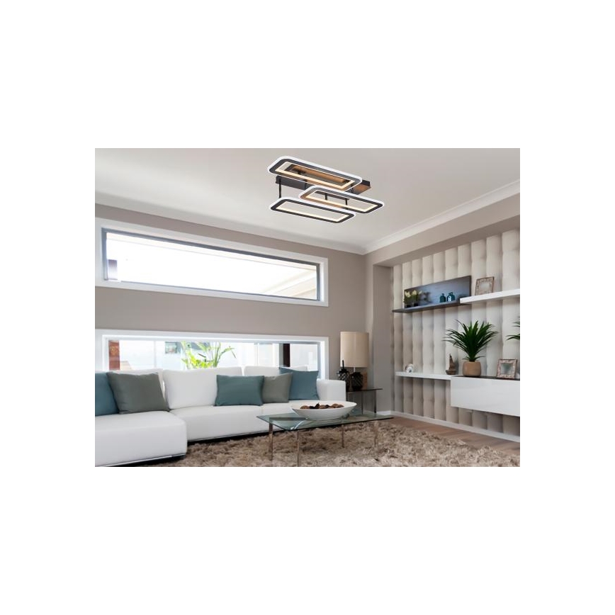LED Prigušivi nadgradni luster LED/90W/230V 3000-6500K + Daljinski upravljač