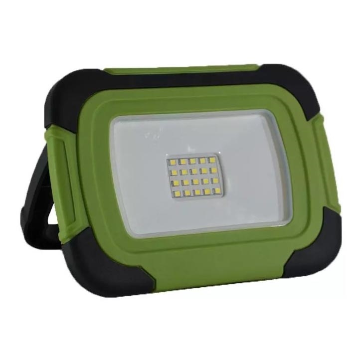 LED Prigušivi punjivi reflektor SAMSUNG CHIP + funkcije SOS LED/20W/3,7V/USB IP44 4000K 7200 mAh zelena