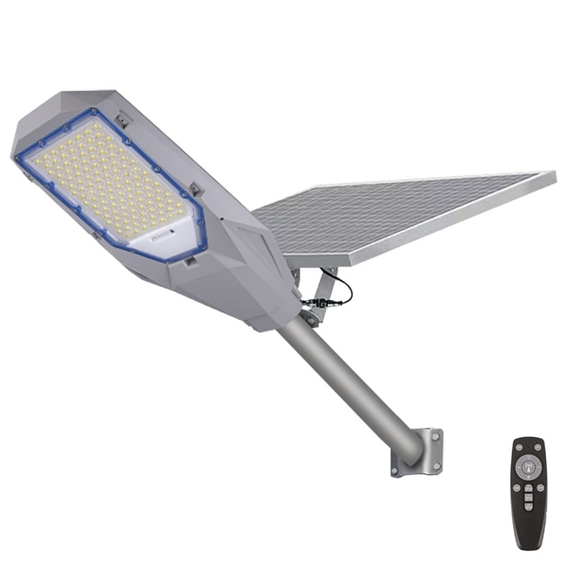 LED Prigušivi reflektor sa senzorom za dan/noć i solarnim panelom LED/200W/20000 mAh 6500K IP65 sivo