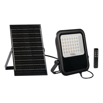 LED Prigušivi reflektor sa solarnim panelom i senzorom za dan/noć LED/15W/15000 mAh 3,2V IP65 + Daljinski upravljač