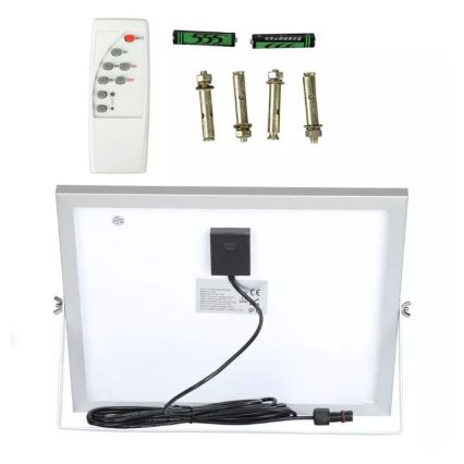 LED Prigušivi solarni reflektor LED/16W/3,2V 4000K IP65 10000 mAh + Daljinski upravljač