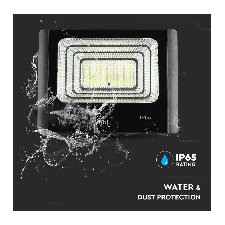 LED Prigušivi solarni reflektor LED/16W/3,2V 4000K IP65 10000 mAh + Daljinski upravljač