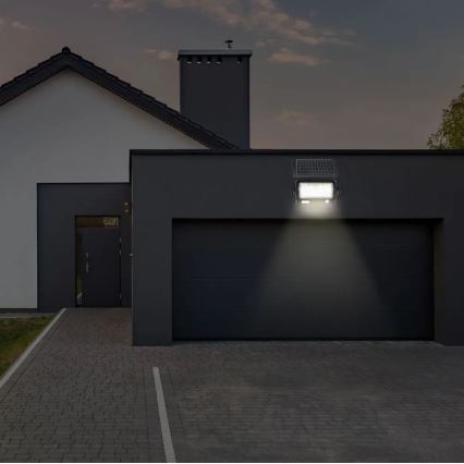 LED Prigušivi solarni reflektor sa senzorom LED/10W/3,7V 4000K IP65 7200 mAh + USB port