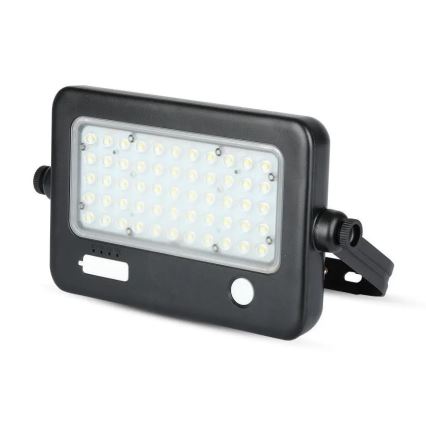LED Prigušivi solarni reflektor sa senzorom LED/10W/3,7V 4000K IP65 7200 mAh + USB port