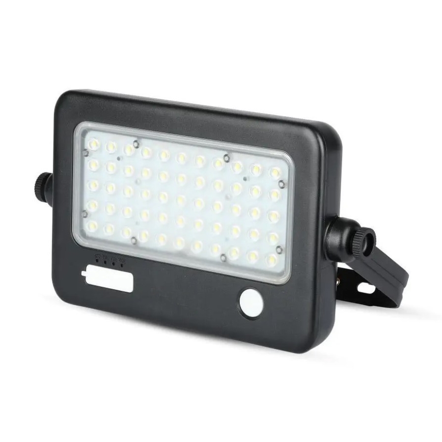LED Prigušivi solarni reflektor sa senzorom LED/10W/3,7V 4000K IP65 7200 mAh + USB port