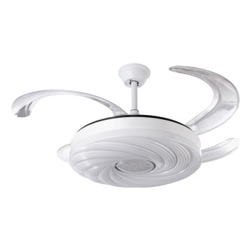 LED Prigušivi stropni ventilator LED/60W/230V 3000-6000K pr. 50 cm bela + Daljinski upravljač