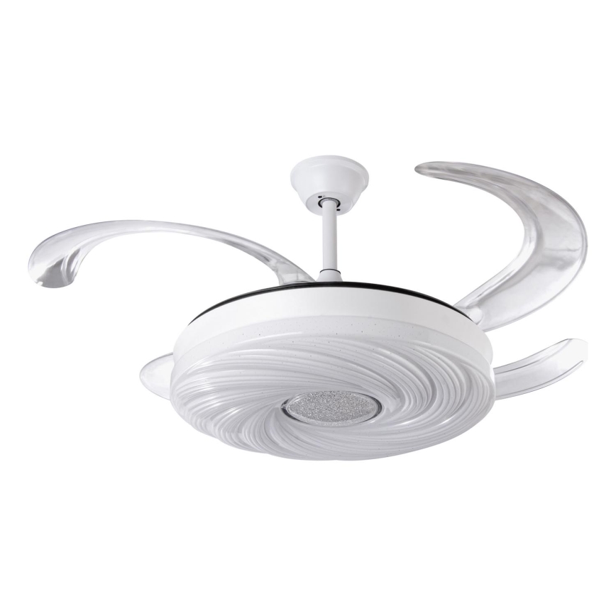LED Prigušivi stropni ventilator LED/60W/230V 3000-6000K pr. 50 cm bela + Daljinski upravljač