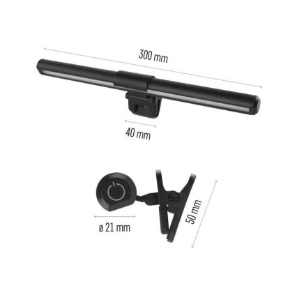LED Prigušivo dodirno osvetljenje za monitor LED/5,6W/5V 30 cm CRI 95