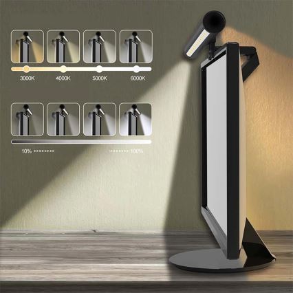 LED Prigušivo dodirno osvetljenje za monitor LED/5W/5V 3000/4000/5000/6000K 42 cm crno