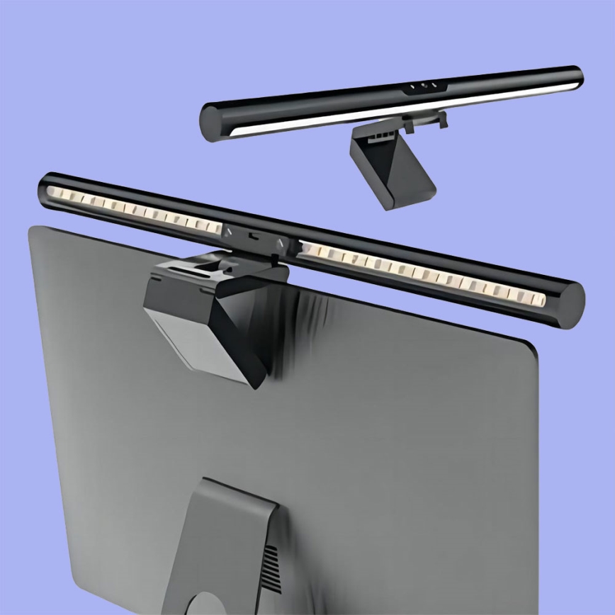 LED Prigušivo dodirno osvetljenje za monitor LED/5W/5V 3000/4000/5000/6000K 42 cm crno