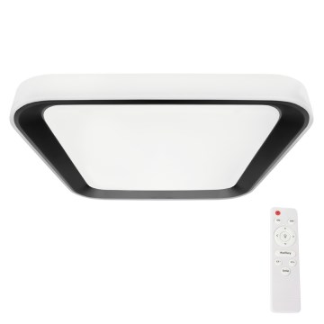 LED prigušivo plafonsko svetlo QUADRO LED/66W/230V 3000-6000K belo/crno + daljinski upravljač