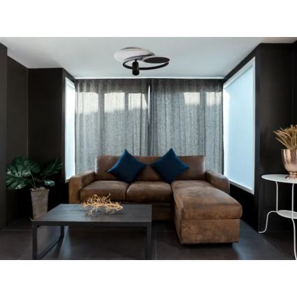 LED Prigušiva plafonjera LED/65W/230V 3000-6500K bela/crno + Daljinski upravljač