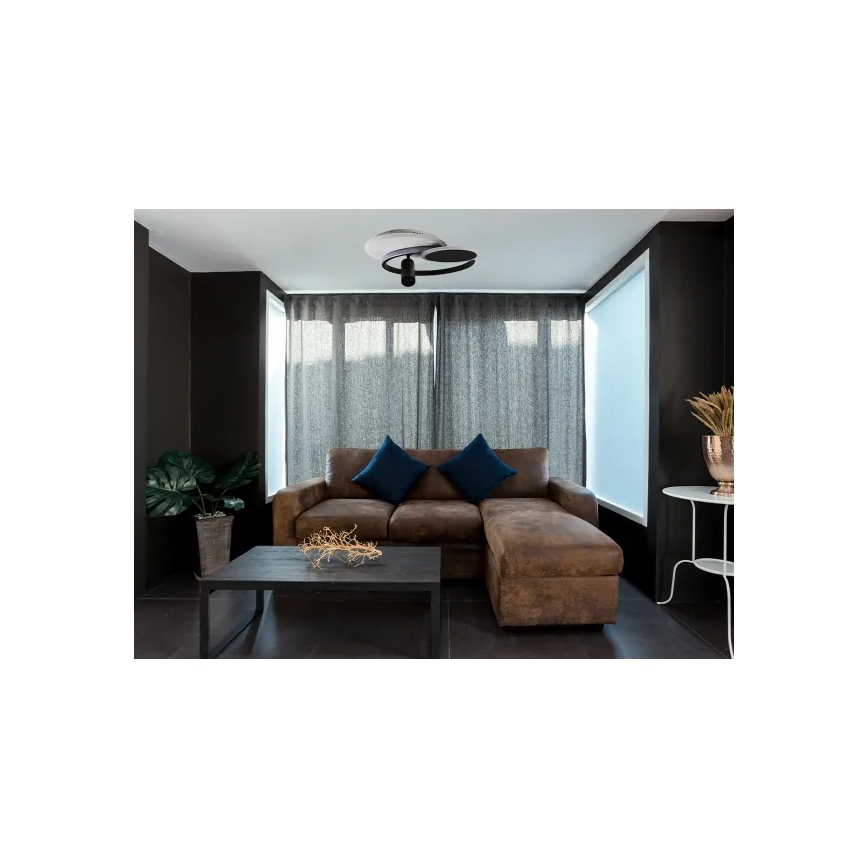 LED Prigušiva plafonjera LED/65W/230V 3000-6500K bela/crno + Daljinski upravljač