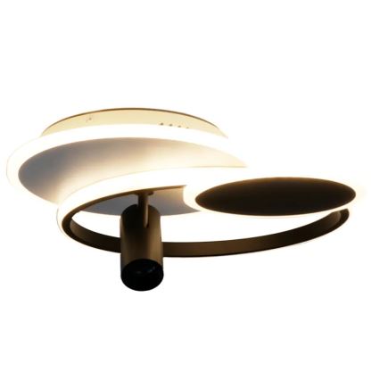 LED Prigušiva plafonjera LED/65W/230V 3000-6500K bela/crno + Daljinski upravljač