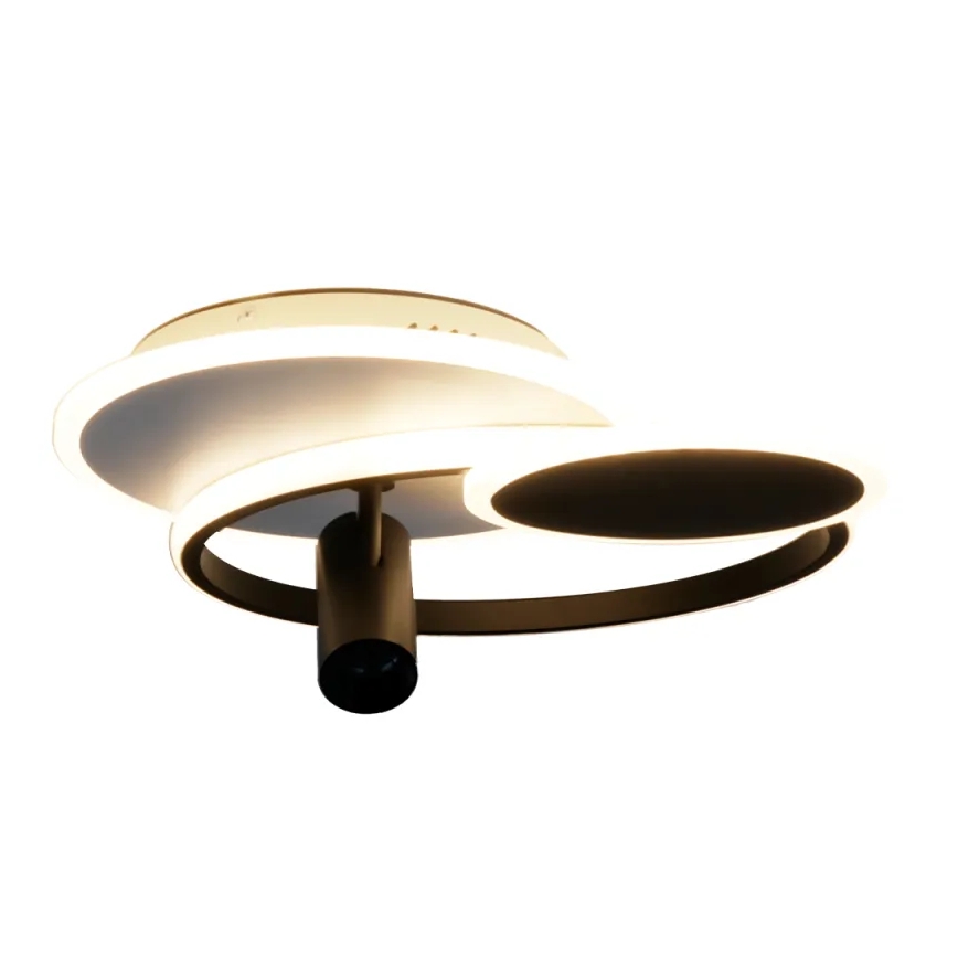 LED Prigušiva plafonjera LED/65W/230V 3000-6500K bela/crno + Daljinski upravljač