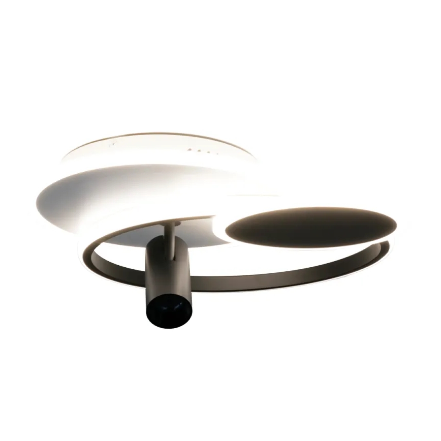 LED Prigušiva plafonjera LED/65W/230V 3000-6500K bela/crno + Daljinski upravljač