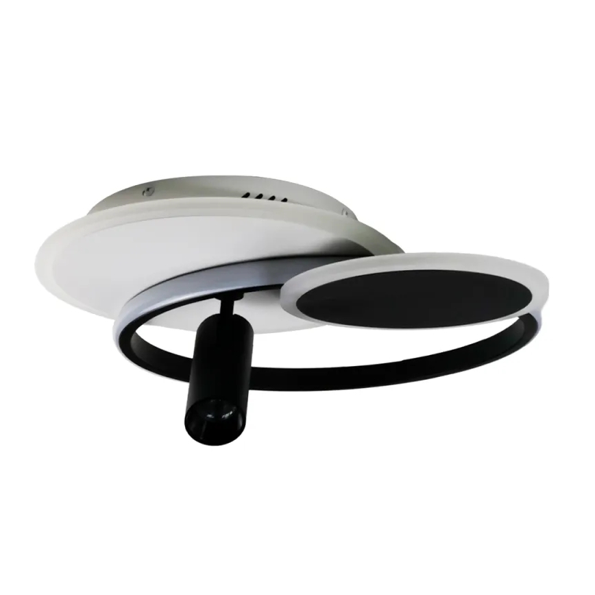 LED Prigušiva plafonjera LED/65W/230V 3000-6500K bela/crno + Daljinski upravljač