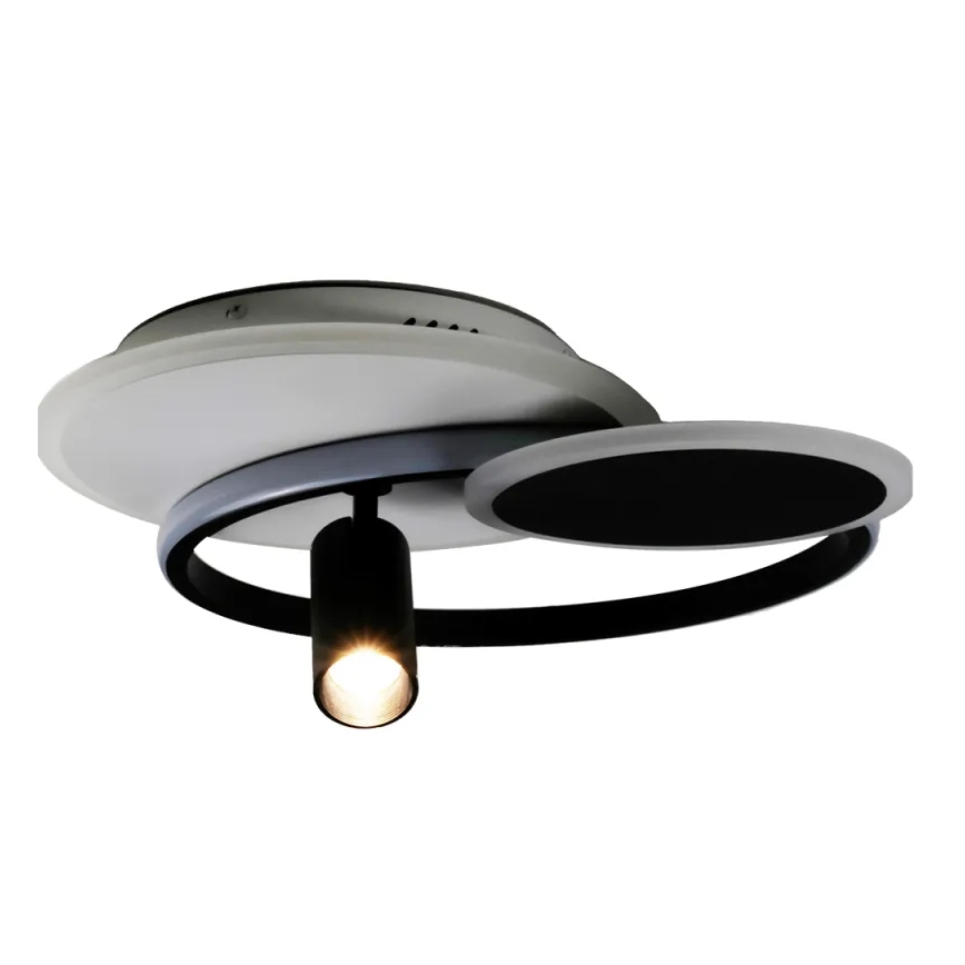 LED Prigušiva plafonjera LED/65W/230V 3000-6500K bela/crno + Daljinski upravljač