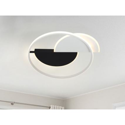 LED Prigušiva plafonjera LED/70W/230V 3000-6500K bela/crno + Daljinski upravljač