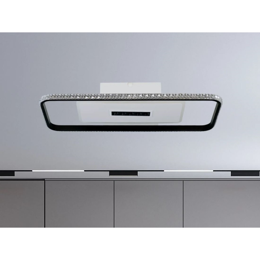 LED Prigušiva plafonjera LED/75W/230V 3000-6500K bela/crno + Daljinski upravljač