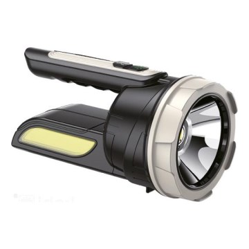 LED punjiva baterijska lampa 2xLED/3W/5V 210 lm 1200 mAh crna