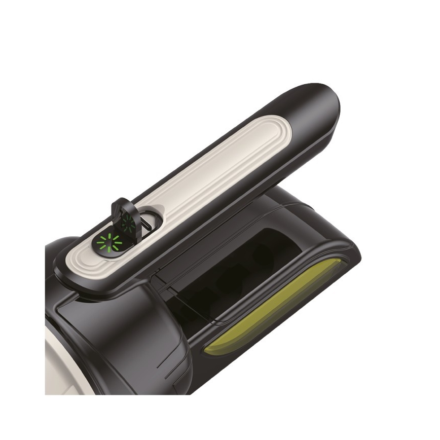 LED punjiva baterijska lampa 2xLED/3W/5V 210 lm 1200 mAh crna