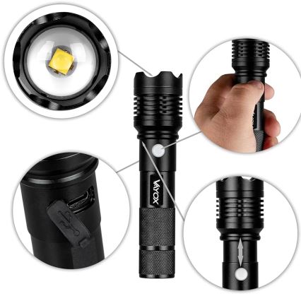 LED punjiva baterijska lampa LED/10W/5V IPX4 800 Im 1200 mAh